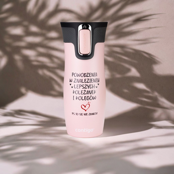 Kubek termiczny Contigo West Loop 2.0 470ml - Na odejście z pracy - Różowy Mat