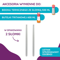 B.Box Zestaw słomek do bidonu termicznego 500ml i butelki tritanowej 600ml 2 szt.