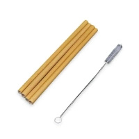 Słomki bambusowe 4 sztuki