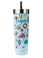 Contigo Luxe Tumbler - Kubek termiczny ze słomką - 720ml - Summer - Periwinkle