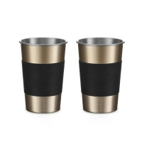 Kubek turystyczny Ragsy 2x200ml - Gold Champagne