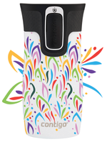 Contigo West Loop Mini - Kubek termiczny - 300ml - Floresy - Biały Metalik