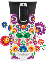 Contigo West Loop Mini - Kubek termiczny - 300ml - Folklor - Biały Metalik
