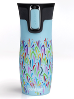 Contigo West Loop 2.0 - Kubek termiczny - 470ml - Floresy - błękitny Mat