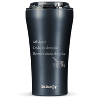 Dr.Bacty Apollo 2.0 - Kubek termiczny na kawę - Oda do młodości - 360 ml - Gunmetal
