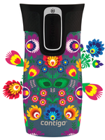 Contigo West Loop Mini - Kubek termiczny - 300ml - Folklor - Niebieski Metalik