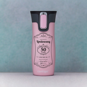 Kubek termiczny Contigo West Loop 2.0 470ml - Na 50 urodziny - Różowy Mat